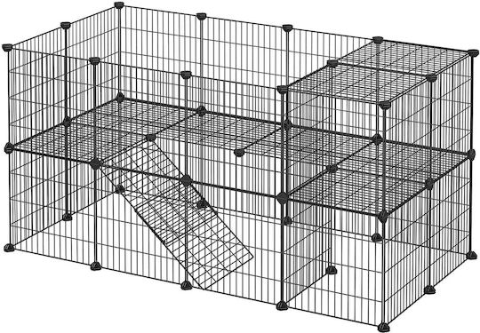 Klappbares Kunststoff Park für Hunde 143x73x71cm Schwarz