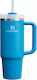 Stanley Quencher H2.0 FlowState Handled Thermos Stainless Steel BPA Free 890ml Azure with Straw and Handle