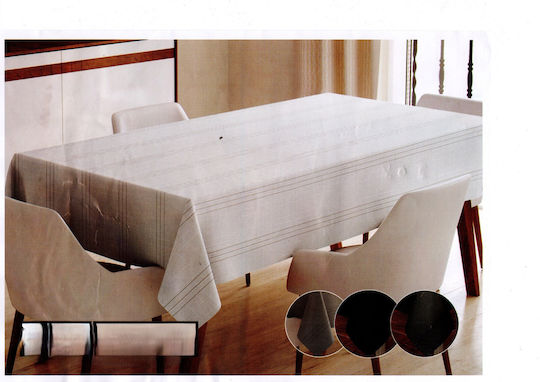 VS Home Față de Masă Rezistent la Pete Monocromă Cu Bordură 160x220cm