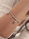 Women's Bracelet with Heart Design in Gold Plated Steel with Zircon 5cm