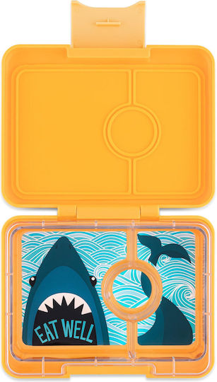 Yumbox Shark Пластмасово детско контейнерче за храна Жълт