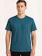 T-shirt Πετρόλ