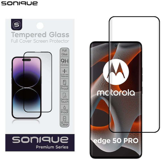 Curvy Glass Sonique Premium Series Hd Full Cover 9h Motorola Edge 50 5g Μαύρο
