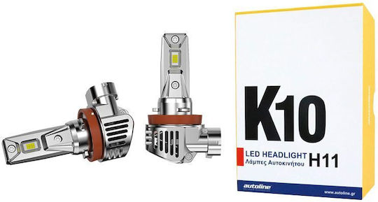 Autoline Lamps Car H11 LED 6500K Cold White 12V 36W 2pcs