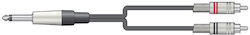 Chord M6J-2R150 6,3 Mm De Sex Masculin - 2x Rca De Sex Masculin 1,5 M