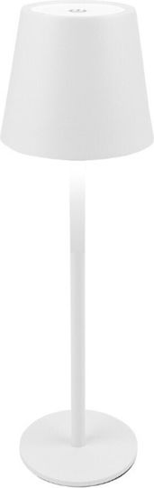 Addliving 3234 Metall Tischlampe LED mit Weiß Schirm und Basis