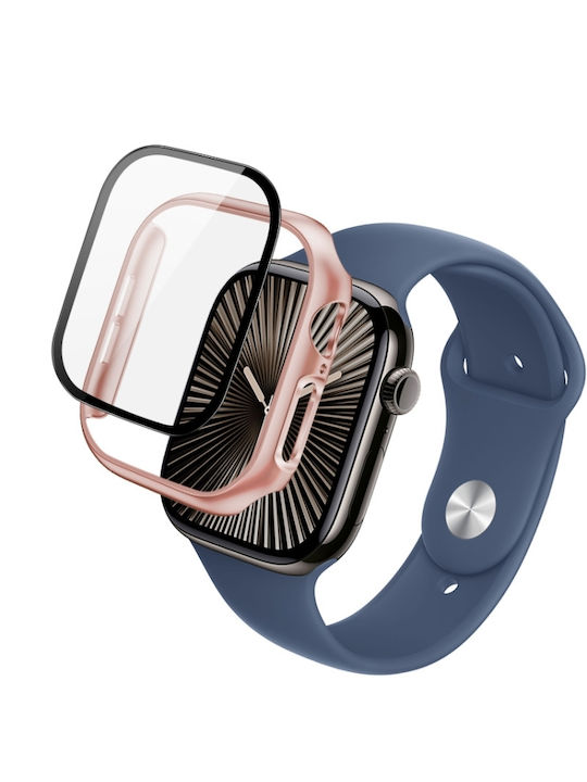 Carcasă cu film încorporat Imak pentru Apple Watch Series 10 46mm Rose Gold