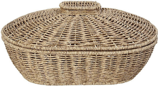 Espiel Decorative Basket Wicker Beige 33x22x15cm
