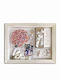Wall-Mounted Rectangle Wedding Crown Case / Photo Frame Wooden Ecru 55x45cm