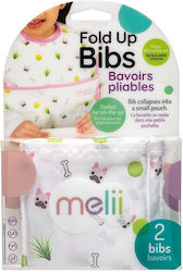 Melii Bulldog Σαλιάρα Υφασμάτινη με Τσέπη Πολύχρωμη 2τμχ