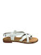 Flache Sandalen für Damen in Weiß Farbe