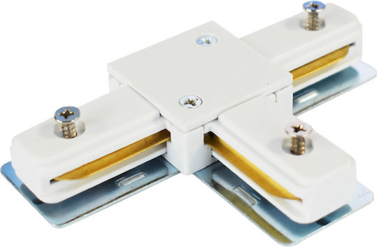 White T Track Connector 1-circuit