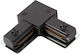Black L Track Connector Single Circuit