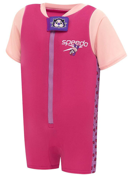Speedo Printed Kinder Badeanzug Einteilig Fuchsie