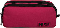 Must Team Monochrome Burgundy Pencil Case