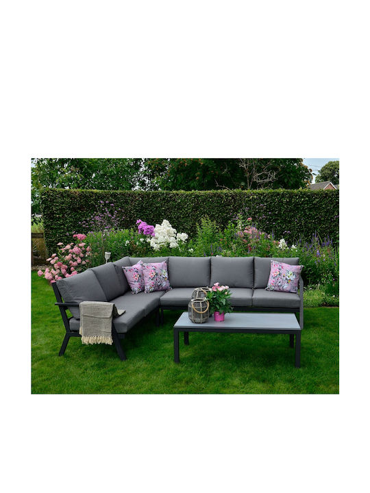Garten- und Outdoor-Möbelsets Marah 2 Stück Grau mit Kissen