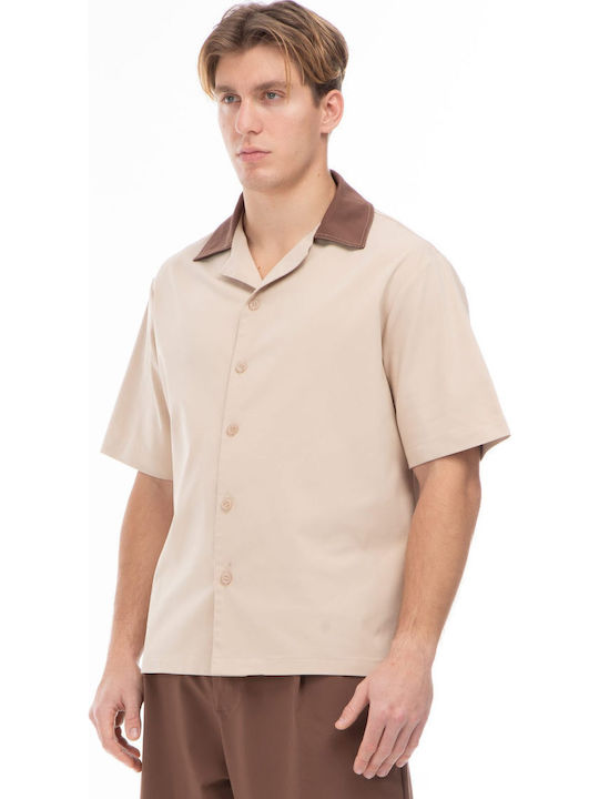 Ne En Aout Leinen Hemd Beige/brown