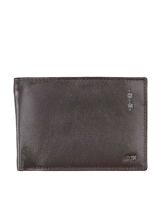 RCM Leather Men's Wallet Classic with RFID Brown