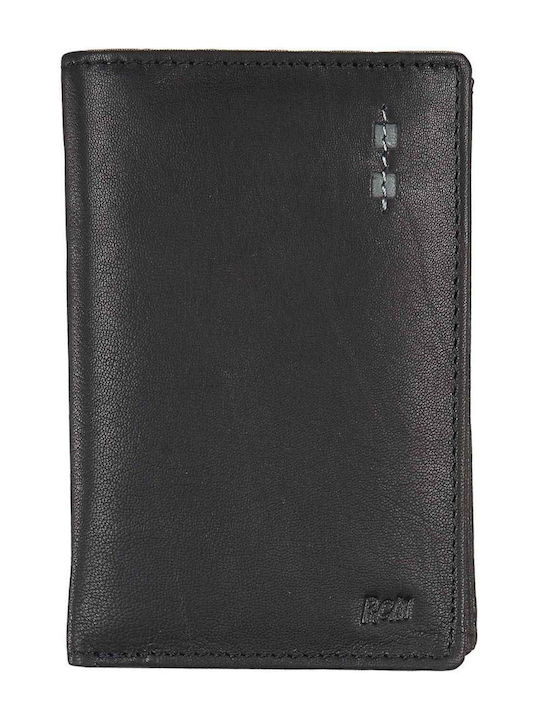 Leder Herren Geldbörse Klassisch mit RFID Schwarz