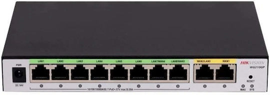 All-in-one Router 2 X Rj45 Gigabit 8 X Rj45 Poe Gigabit Behavior Management Hikvision Ds-3wg210gp-si