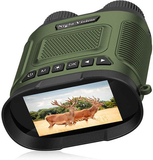 Professional Digital Binoculars Night Vision 2.5k @30 Fps 8x Digital Zoom 10x Optical Zoom 3-inch Lcd Screen 2600 Mah Battery Green