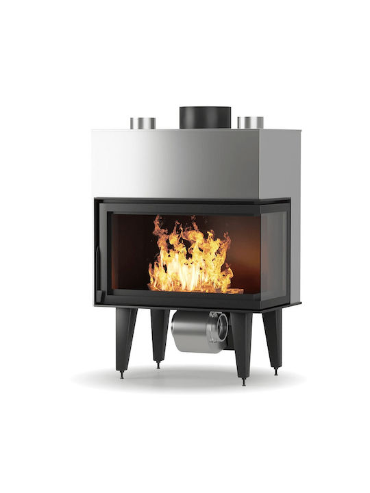 Thermiki Ats Stable Air Corner 700 Ενεργειακό Τζάκι Ξύλου Αερόθερμο 14.01kW Δεξιά Γωνία με Ανοιγόμενες Πόρτες