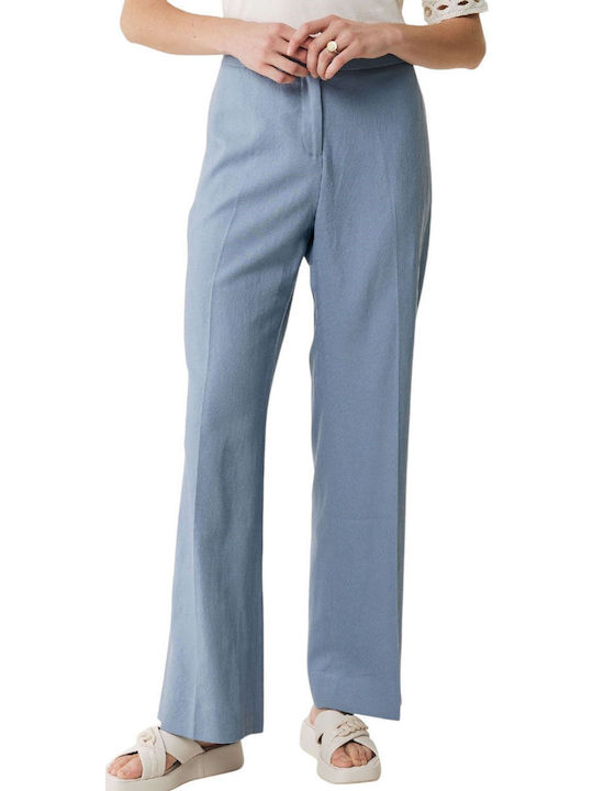 Mexx Γυναικείο Υφασμάτινο Παντελόνι Straight Faded Blue