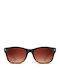 Smooder Unisex Sonnenbrille mit Braun Schildkröte Kunststoff Gestell und Braun Verlaufsfarbe Linse