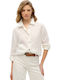 Women's Linen Long Sleeve Shirt White