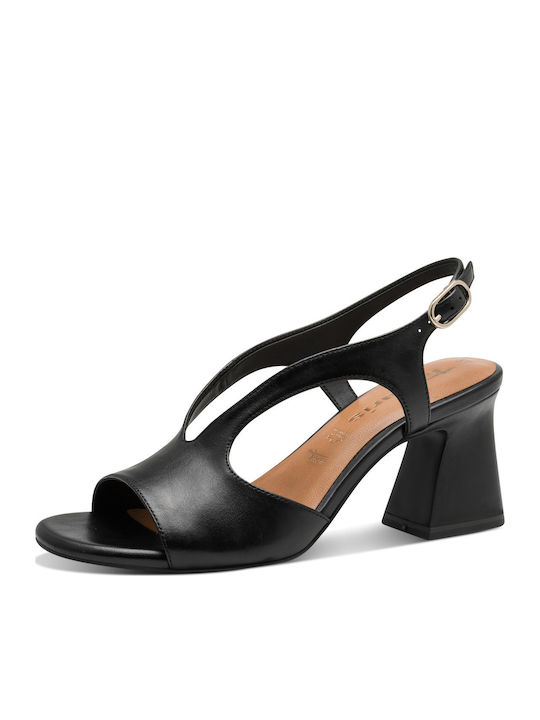 Tamaris Leather Sandals Black
