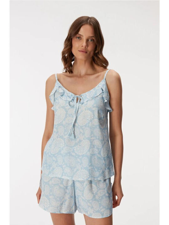 GoldenBay Summer Women's Pyjama Set Sky Blue
