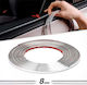 Self-adhesive Decorative Tape 8mm X 15m Silver Color