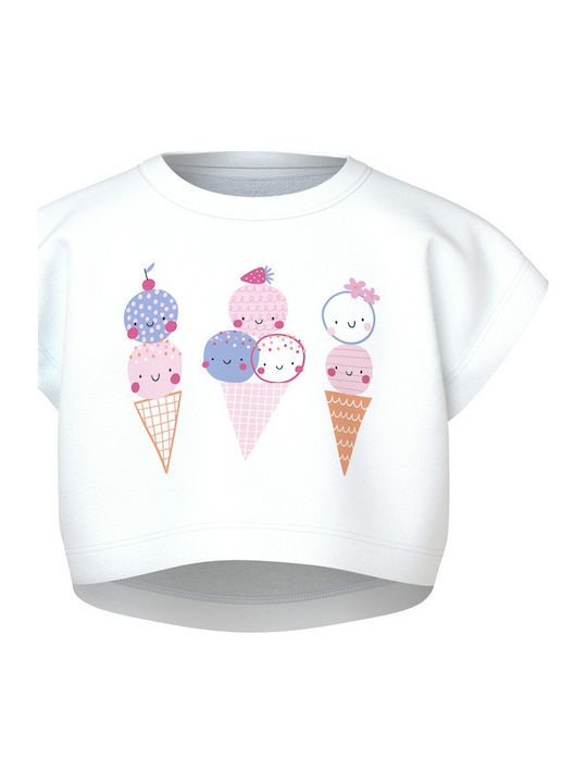 Name It Παιδικό Crop Top Κοντομάνικο Icecream W...
