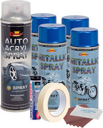Complete Repair Painting Kit Wheels In Metallic Blue Color V4 Complete Repair Painting Kit Wheels In Metallic Blue Color V4
