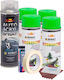 Complete Repair Painting Kit Wheels In Fluorescent Green Color V4