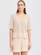Women's Blouse Cotton Short Sleeve Birch