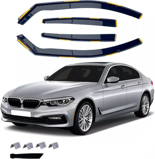 Set of Windbreakers Front and Rear Car for BMW Series 5 4pcs