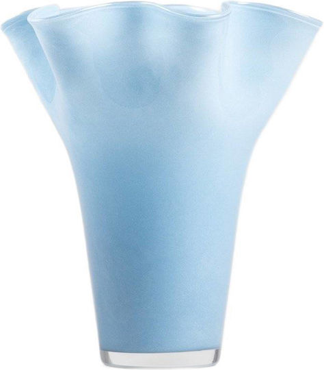 Homla Βάζο Γυάλινο Modern Hamptons Μπλε 19xΥ22.5cm