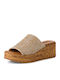 Damenplattformen Beige
