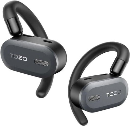 Tozo Open Buds Bluetooth Handsfree Căști cu Rezistență la Transpirație și Carcasă de Încărcare Negru