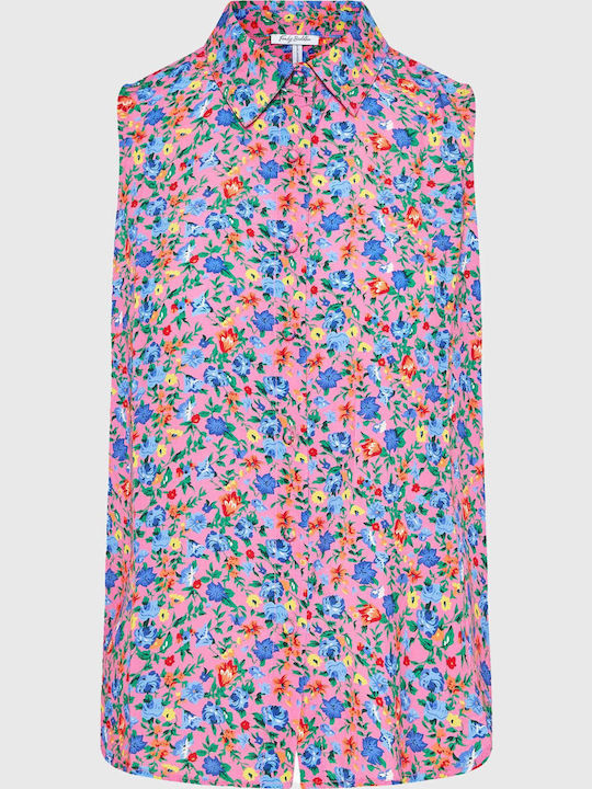 Funky Buddha Women's Floral Sleeveless Shirt