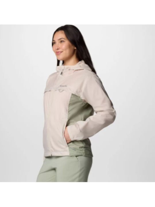 Crested Canyon Women's for Hiking Lifestyle Jacket Waterproof and Windproof for Spring or Autumn with Hood Dark Stone/safari