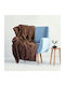 AIO Factory Samtdecke Einzeln 160x200cm Braun