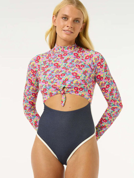 Surf Ολόσωμο Μαγιό με Φερμουάρ Floral Multico
