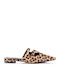 Flat Δερμάτινα Mules Leopard