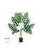 Globostar Artificial Garden Monstera Plant 20937 Διακοσμητικό Φυτό Μονστέρα Φ90 X Υ80cm