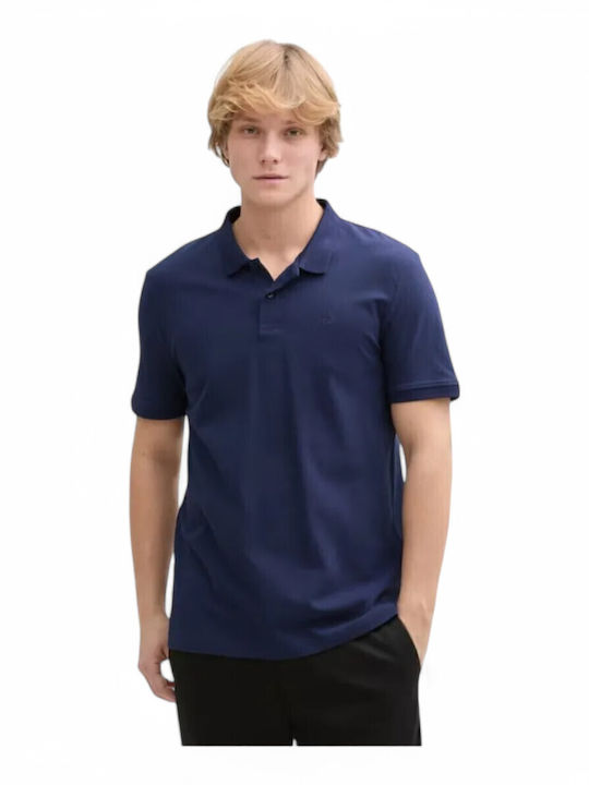 Tom Tailor Basic Polo Μπλούζα Κοντομάνικη Μπλε