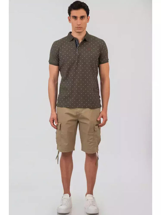Double Polo T-shirt Χακί