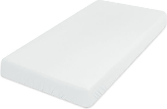 Matex Baby Sheet Crib Cotton Fitted White 70x140cm