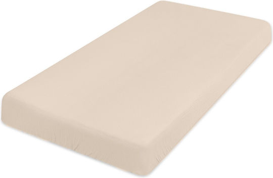 Matex Baby Sheet Crib Cotton Fitted Beige 70x140cm